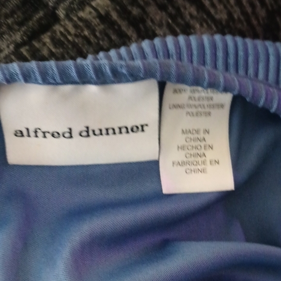 Alfred Dunner Textured Blue Blouse - Picture 4 of 4